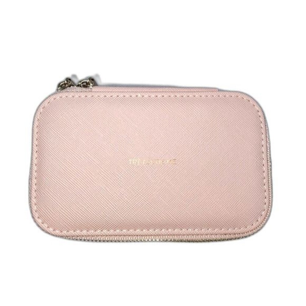 Estella Bartlett Treasure‎ Me Blush Pink Mini Zippered Jewelry Case 5"X3"X2"
